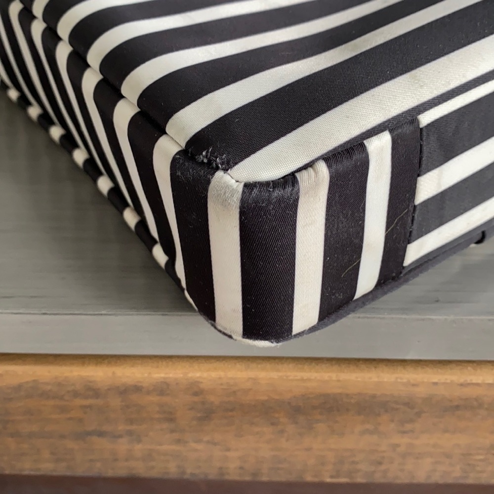 kate spade Black and Ivory Striped Laptop Bag - Picture 12 of 14